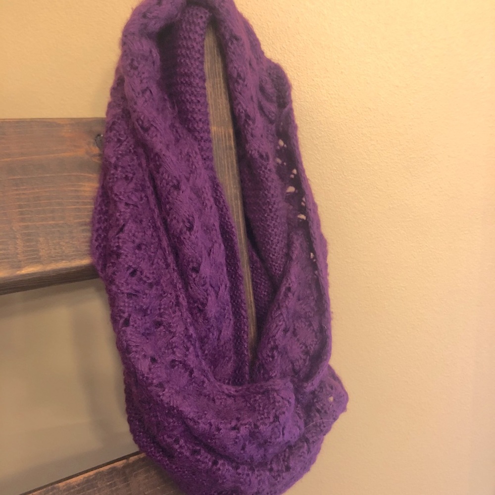 Purple infinity scarf